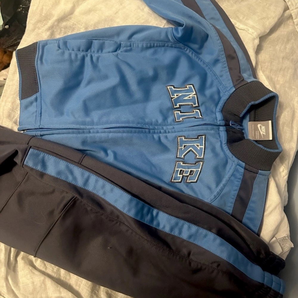 Y2K Nike Blue and Black Jacket set